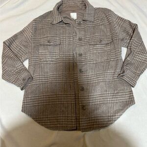 Plaid Jacket - Grey & Cream